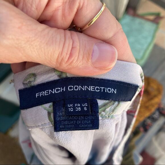 French connection silk Eden of Zola printed midi skirt size small - Picture 8 of 13